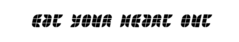Eat your heart out font preview