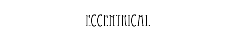 Eccentrical font preview