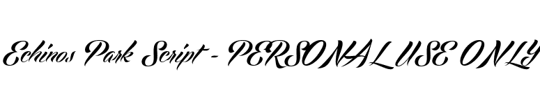 Echinos Park Script - PERSONAL USE ONLY font preview