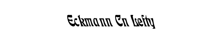 Eckmann Cn Lefty font preview