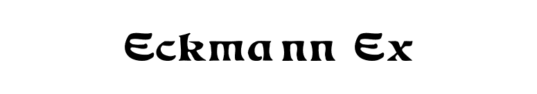 Eckmann Ex font preview