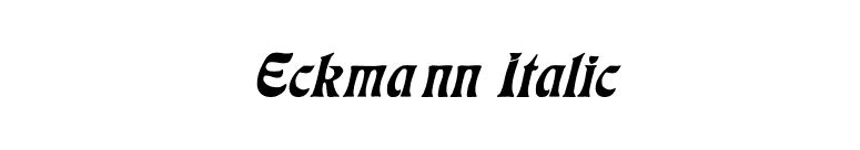 Eckmann Italic font preview