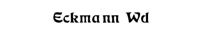 Eckmann Wd font preview