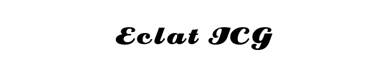 Eclat ICG font preview