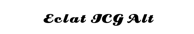 Eclat ICG Alt font preview