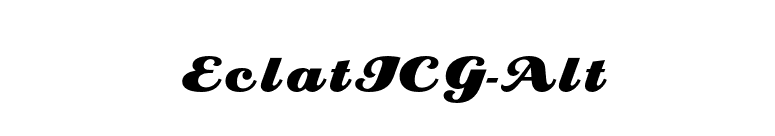 EclatICG-Alt font preview