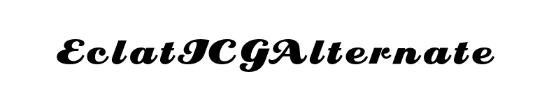 EclatICGAlternate font preview