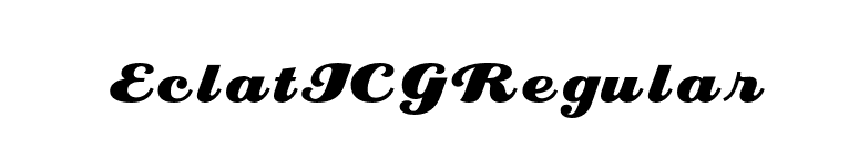 EclatICGRegular font preview