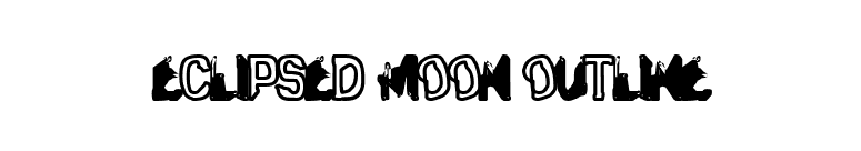 Eclipsed Moon Outline font preview