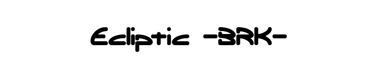 Ecliptic -BRK- font preview