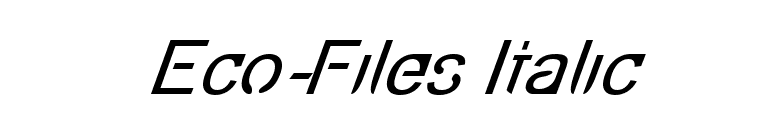 Eco-Files Italic font preview
