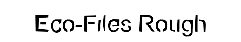 Eco-Files Rough font preview