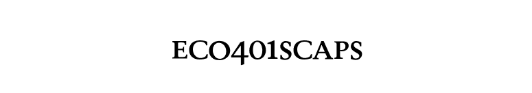 Eco401Scaps font preview