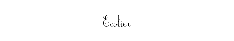 Ecolier font preview