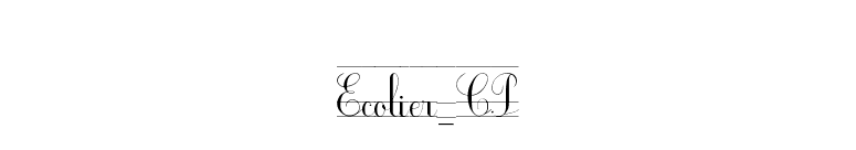 Ecolier_CP font preview