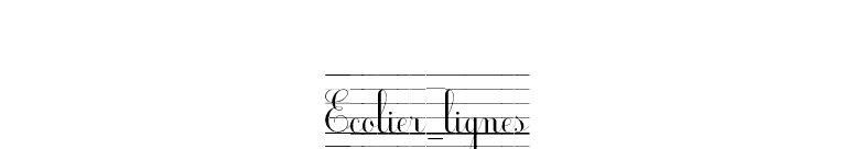 Ecolier_lignes font preview