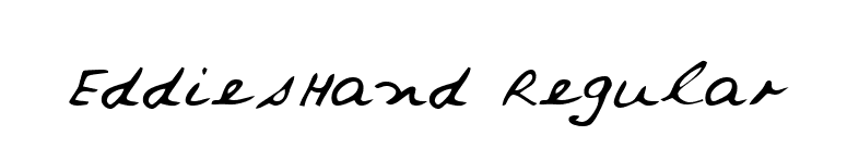 EddiesHand Regular font preview