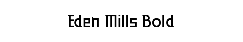 Eden Mills Bold font preview