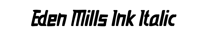 Eden Mills Ink Italic font preview