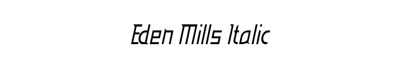 Eden Mills Italic font preview