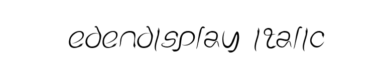 EdenDisplay Italic font preview