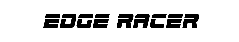 Edge Racer font preview