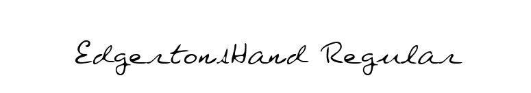 EdgertonsHand Regular font preview