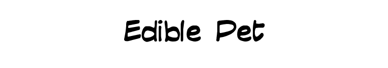 Edible Pet font preview
