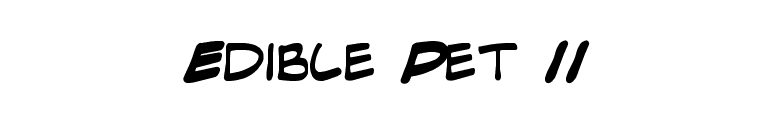 Edible Pet II font preview
