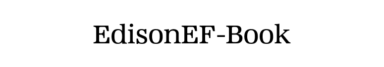 EdisonEF-Book font preview