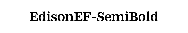EdisonEF-SemiBold font preview