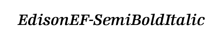 EdisonEF-SemiBoldItalic font preview