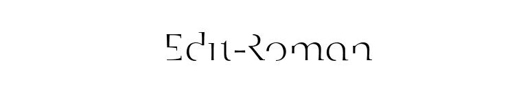 Edit-Roman font preview