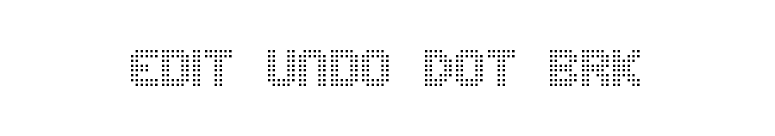 Edit Undo Dot BRK font preview