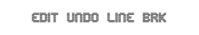 Edit Undo Line BRK font preview