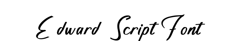Edward Script Font font preview