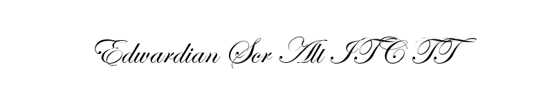 Edwardian Scr Alt ITC TT font preview