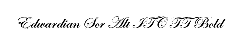 Edwardian Scr Alt ITC TT Bold font preview