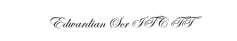 Edwardian Scr ITC TT font preview