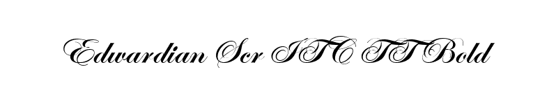 Edwardian Scr ITC TT Bold font preview