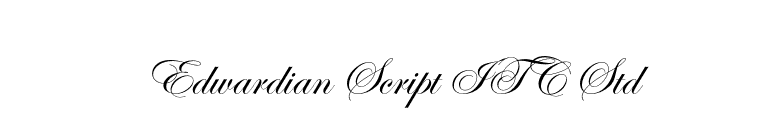 Edwardian Script ITC Std font preview
