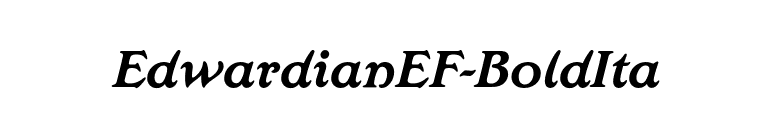 EdwardianEF-BoldIta font preview