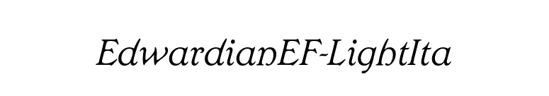EdwardianEF-LightIta font preview