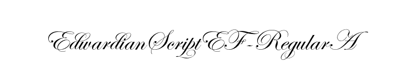EdwardianScriptEF-RegularA font preview