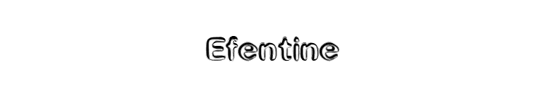 Efentine font preview