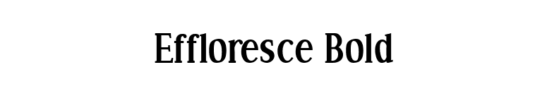 Effloresce Bold font preview