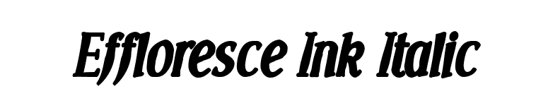 Effloresce Ink Italic font preview