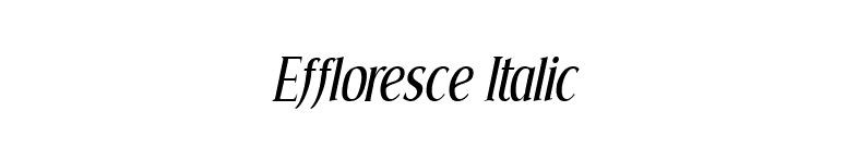 Effloresce Italic font preview