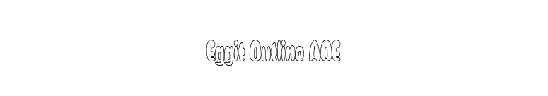 Eggit Outline AOE font preview