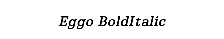 Eggo BoldItalic font preview